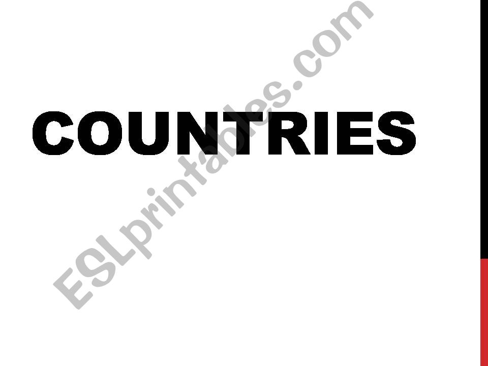 Countries of the World powerpoint