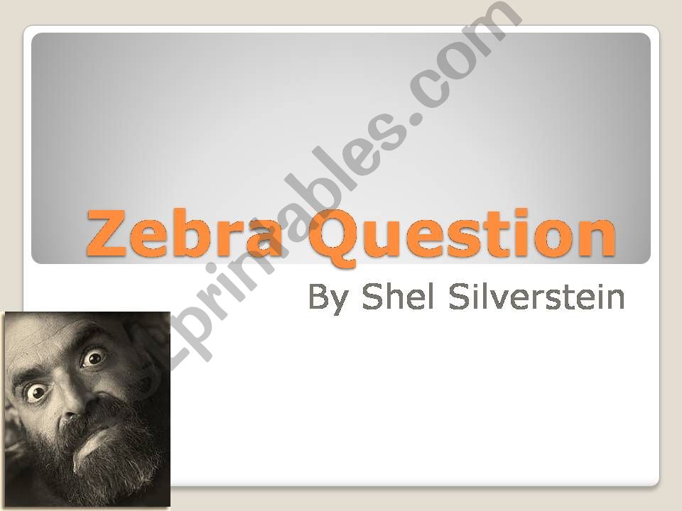 ESL English PowerPoints Zebra Question