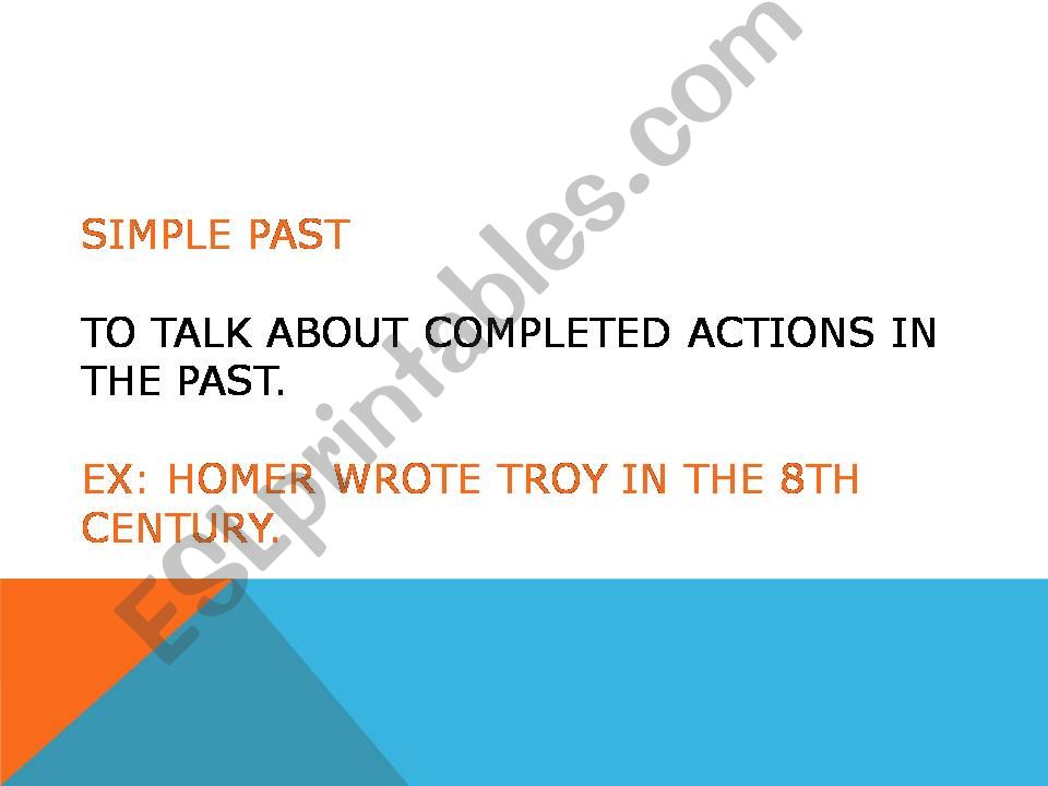 Past Tenses powerpoint