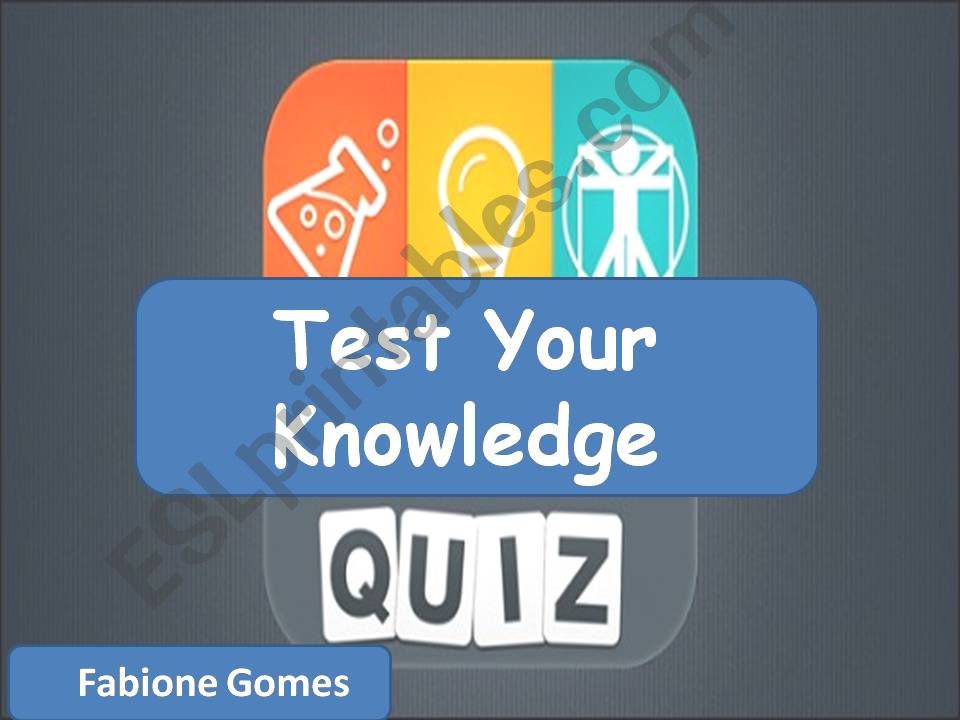 Test Your Knowledge Quiz powerpoint