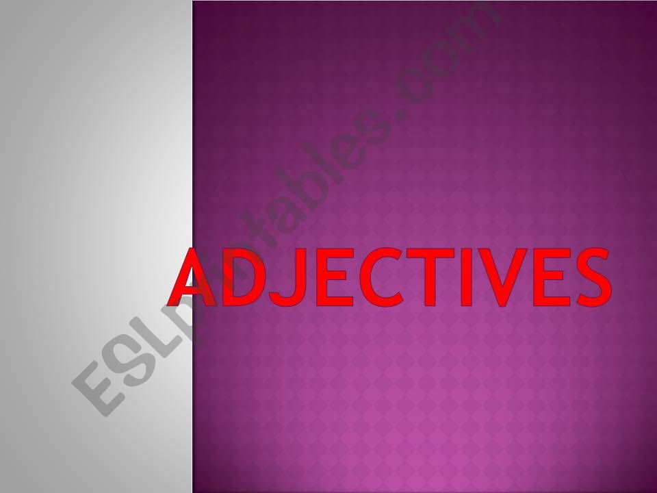 ADJECTIVES powerpoint