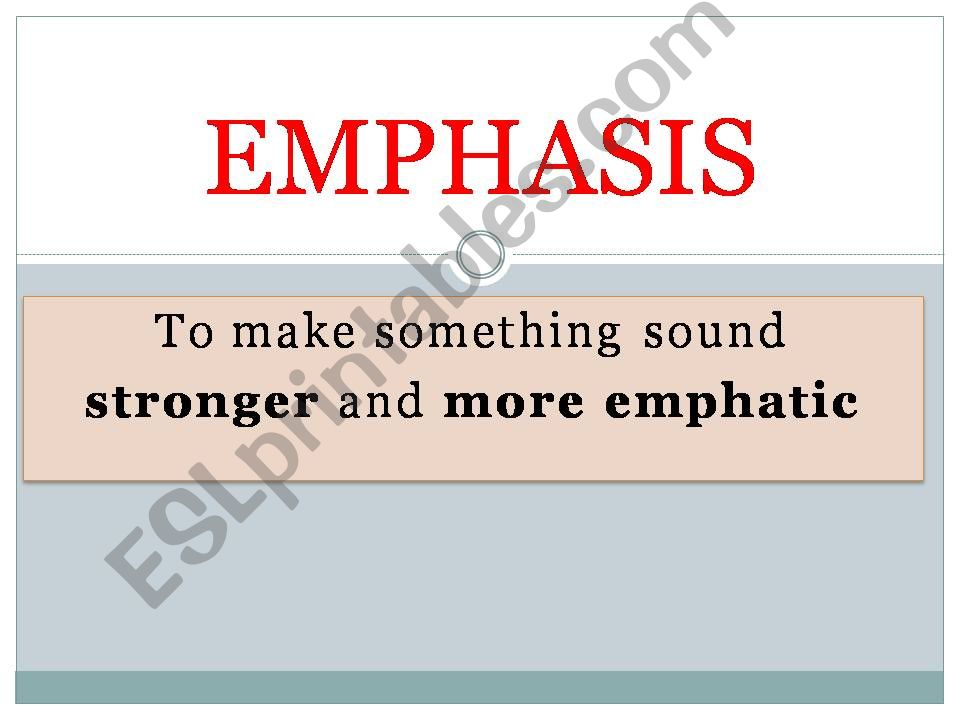 Emphasis powerpoint