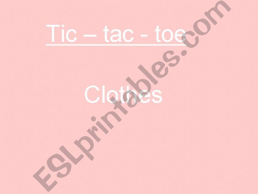 Tic-tac-toe powerpoint