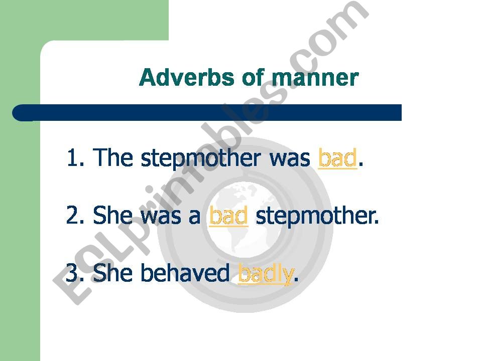 adverbs of manner powerpoint