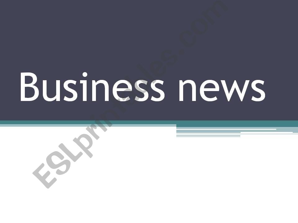 BUSINESS NEWS IDIOMS powerpoint
