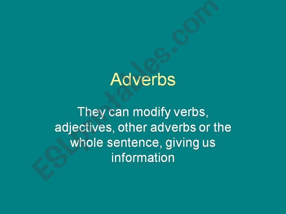 Adverbs powerpoint