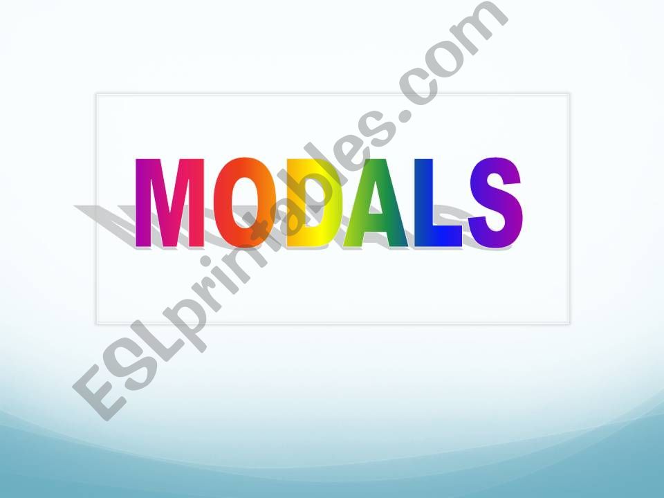 Modals powerpoint