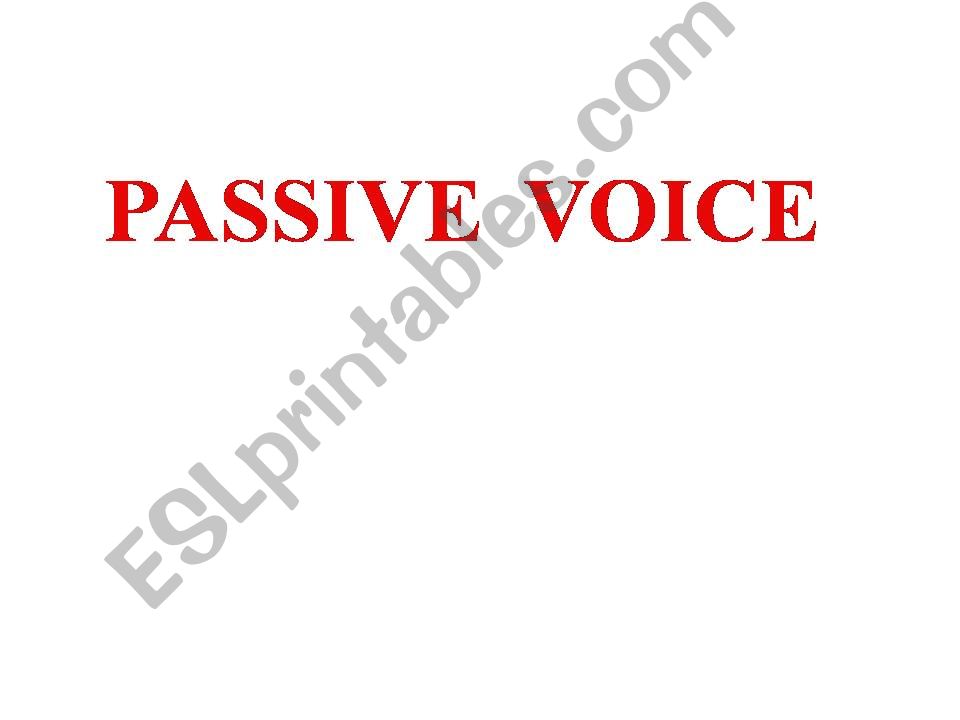 PASSIVE VOICE powerpoint