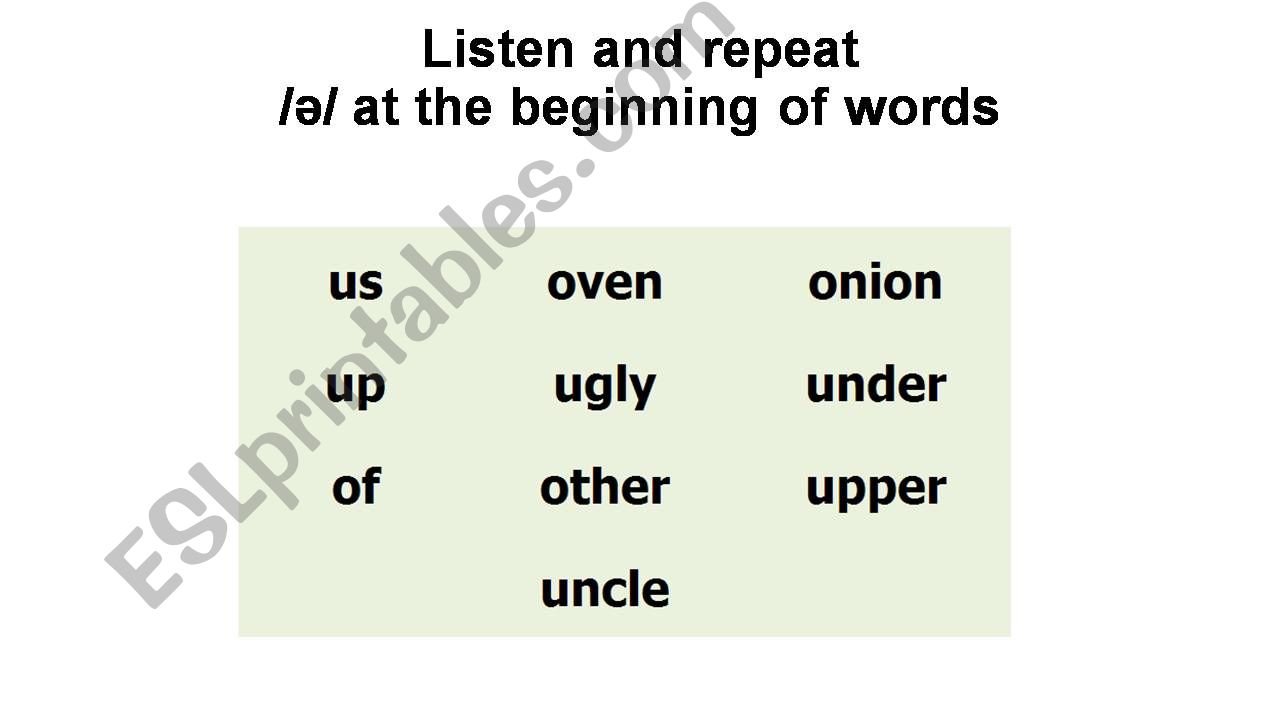 Pronunciation Workshop (part 2)