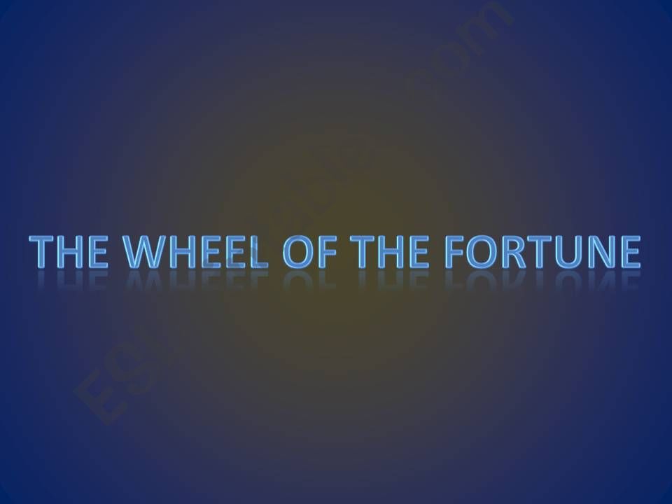 wheel of the fortune powerpoint