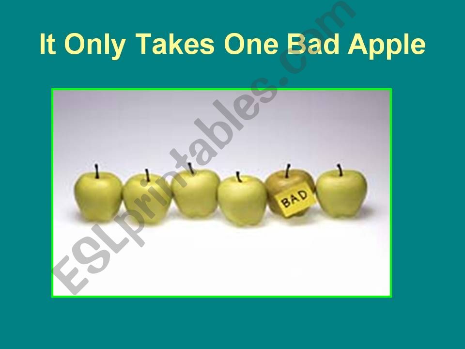One Bad Apple powerpoint