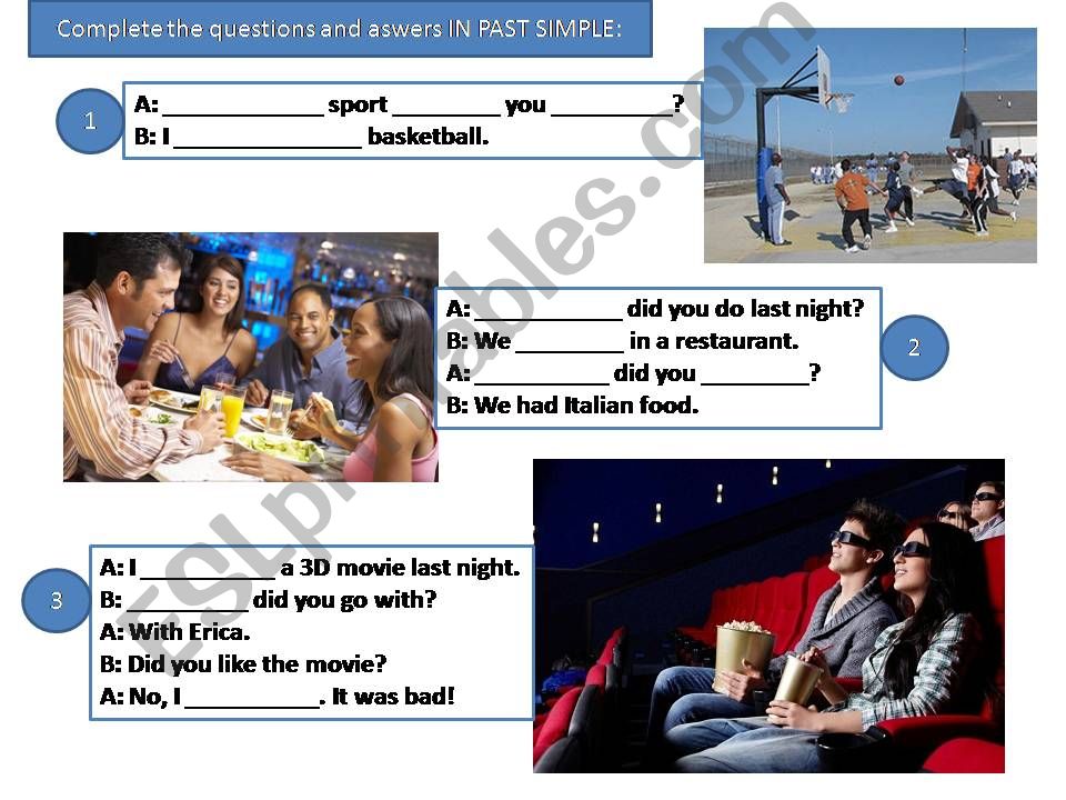 PAST SIMPLE QUIZ - Affirmative, Interrogative and Negative