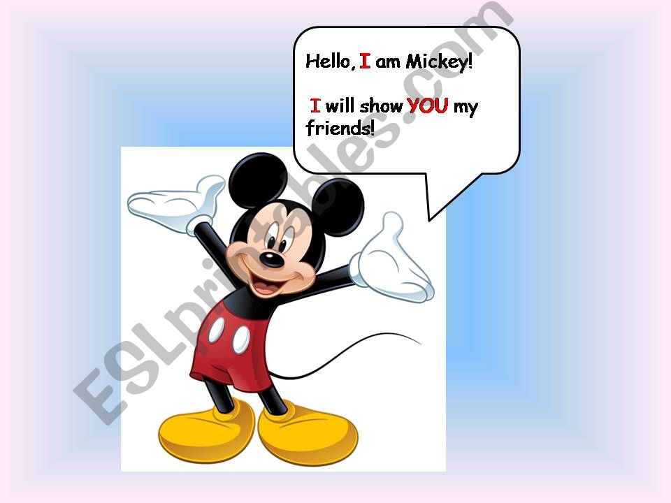 Personal Pronouns with Mickey powerpoint