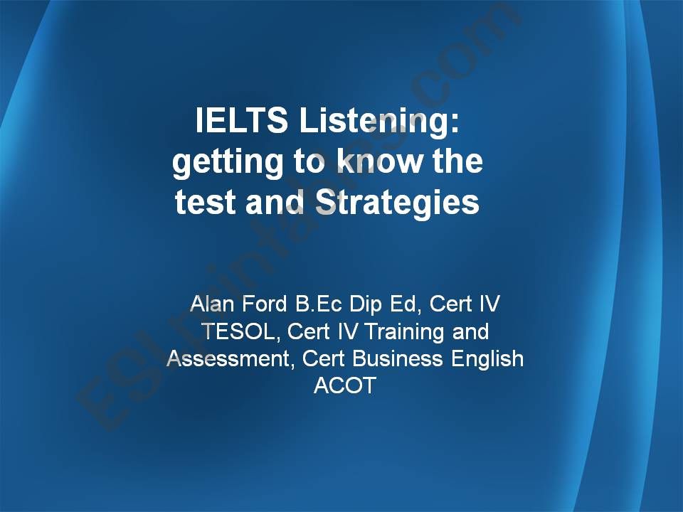 IELTS Listening Review and Strategies
