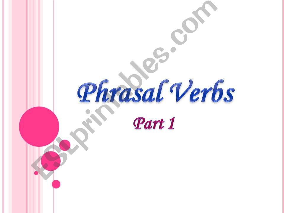 PHRASAL VERBS powerpoint