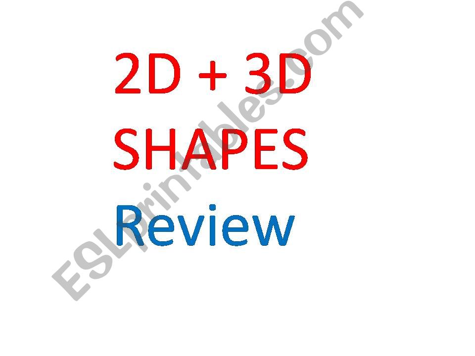 2D and 3D shapes powerpoint