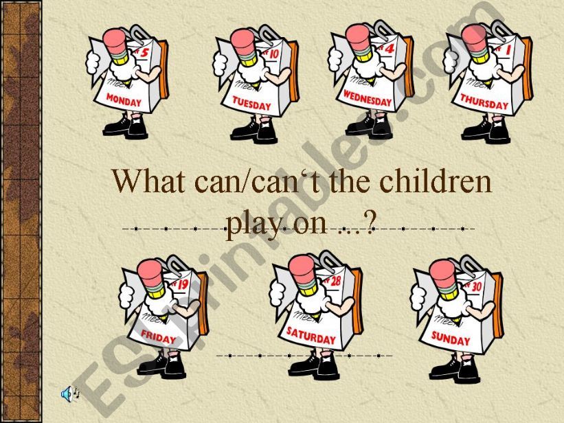What can / cant they play? powerpoint