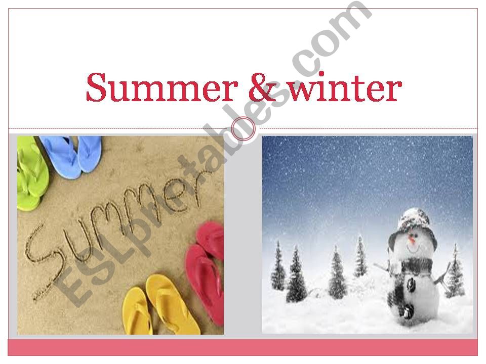 compare and contrast writing5 (summer&winter)