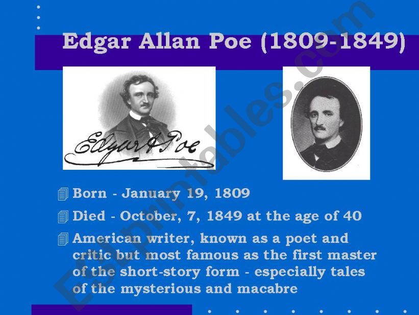 Edgar Allan Poe powerpoint