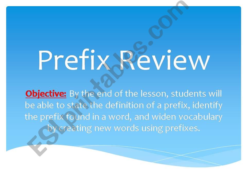 Prefix Review powerpoint