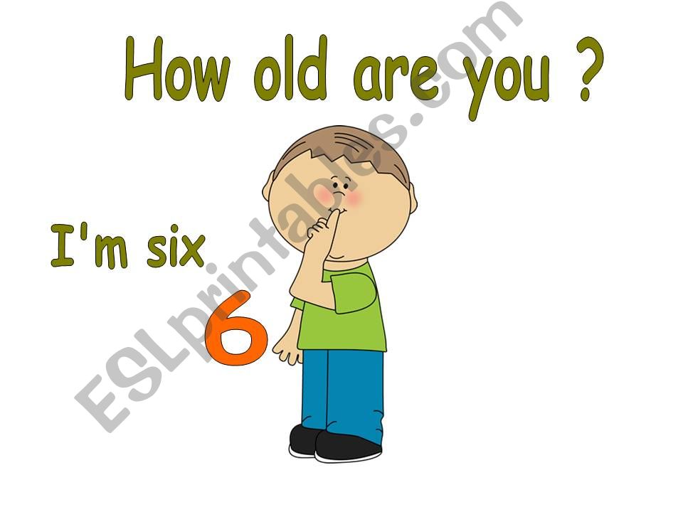 How old are you ? powerpoint