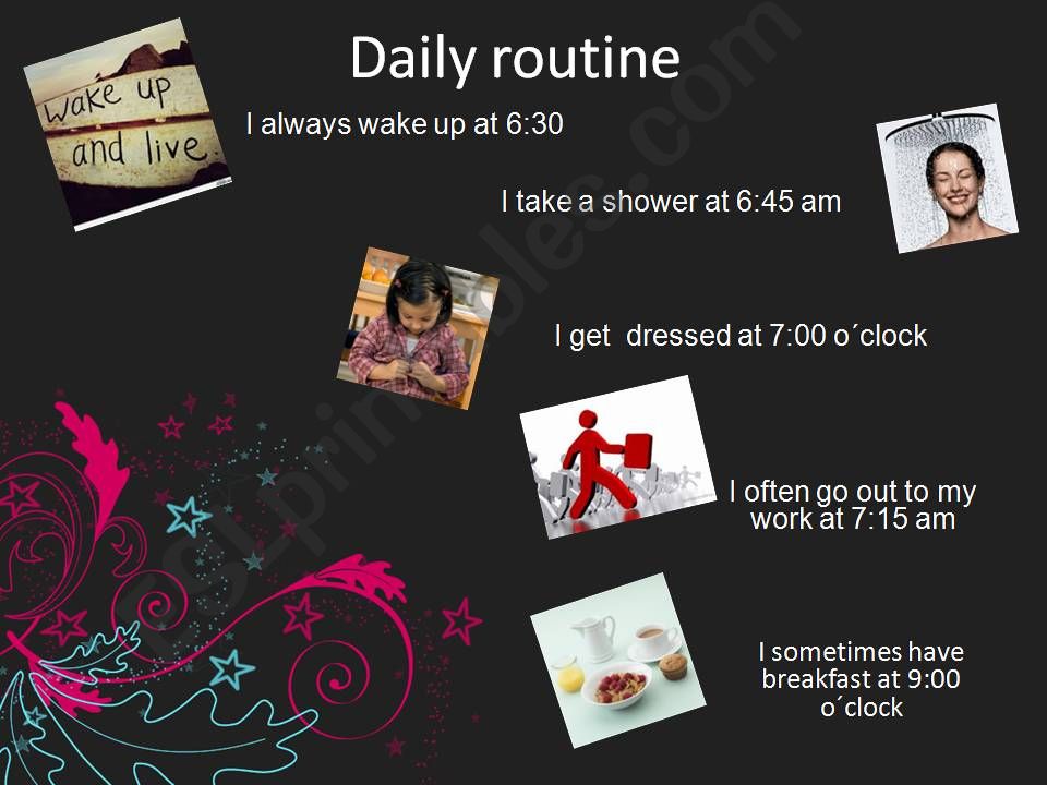 Daily Routine powerpoint