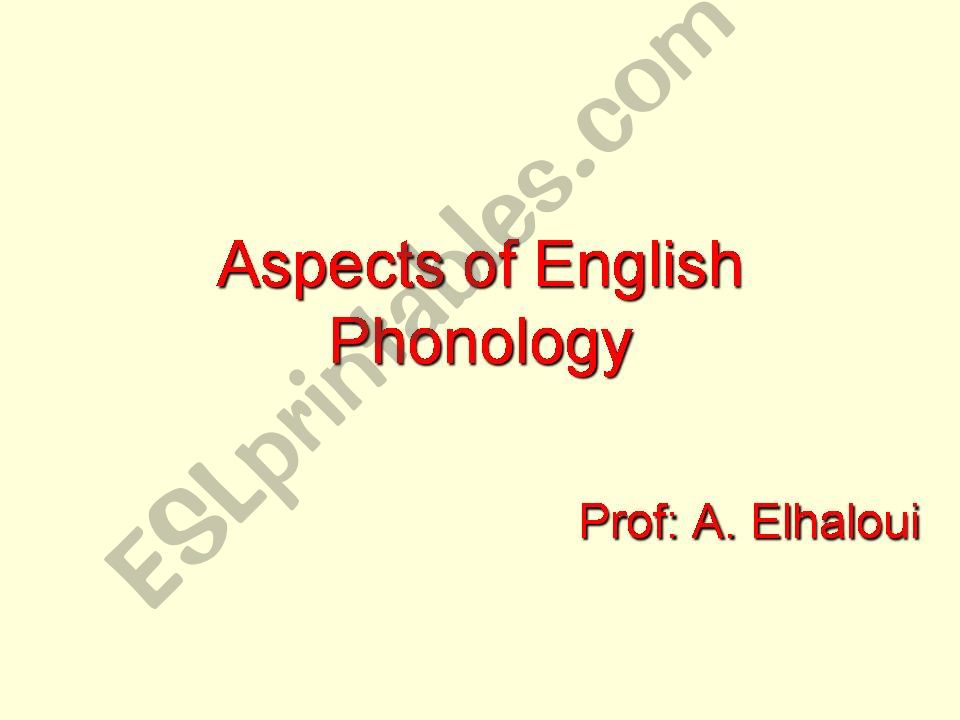English phonology powerpoint