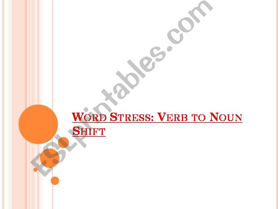 stress shift verb to noun powerpoint