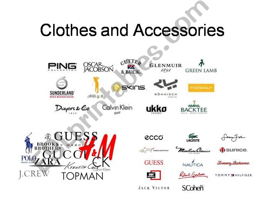 Clothes and Accessories powerpoint