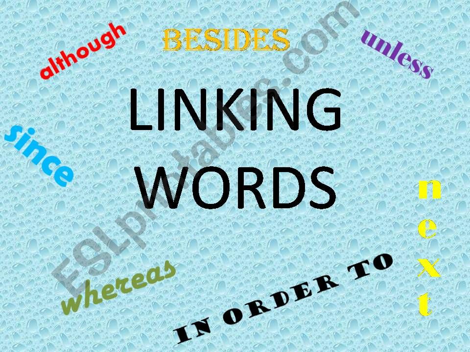 60 LINKING WORDS / CONNECTORS powerpoint