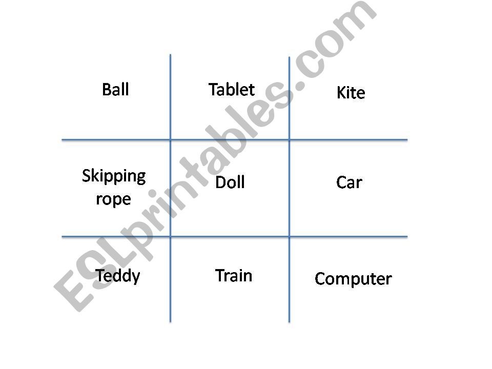 Tick Tack Toe - toys powerpoint