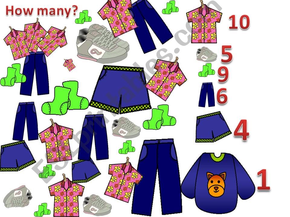 Number and clothes powerpoint