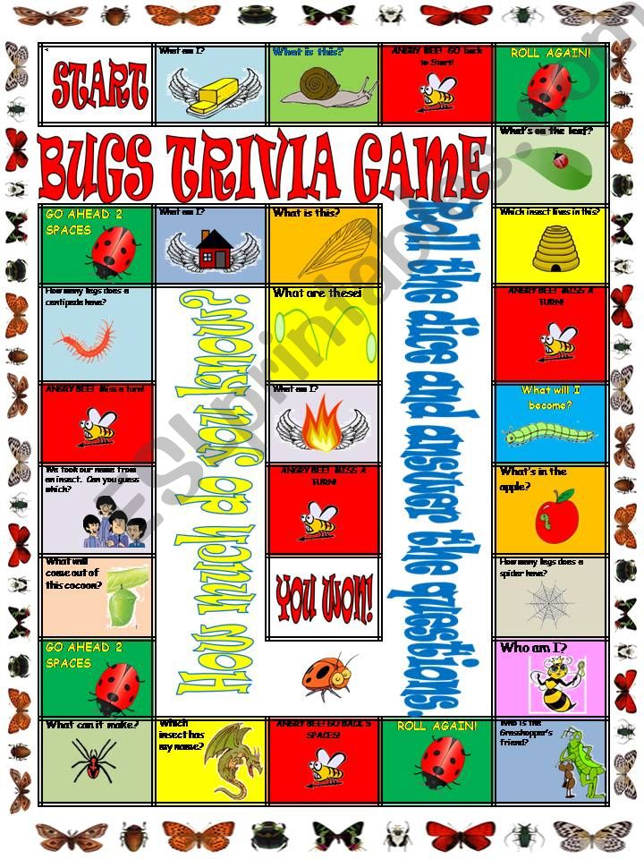 Bugs Trivia Board Game powerpoint