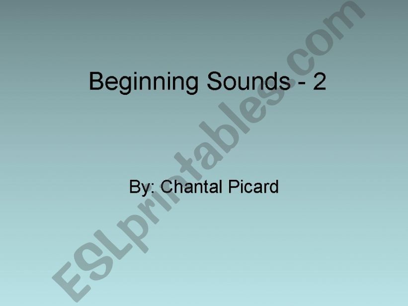 Beginning sounds 2 powerpoint