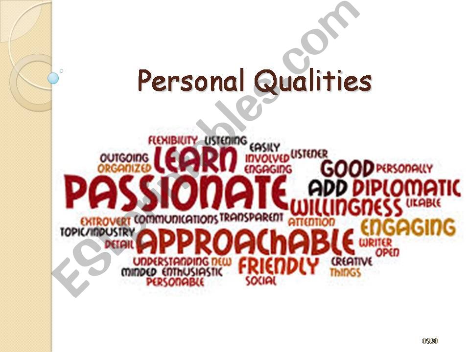 Personal Qualities powerpoint
