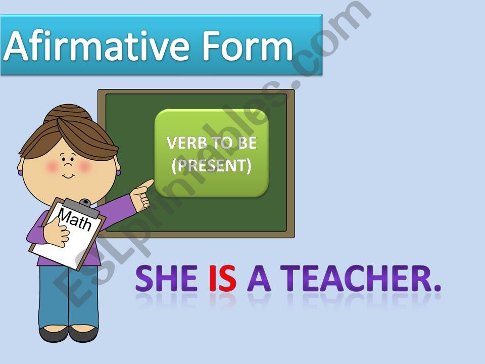 Verb to be (present and past form)