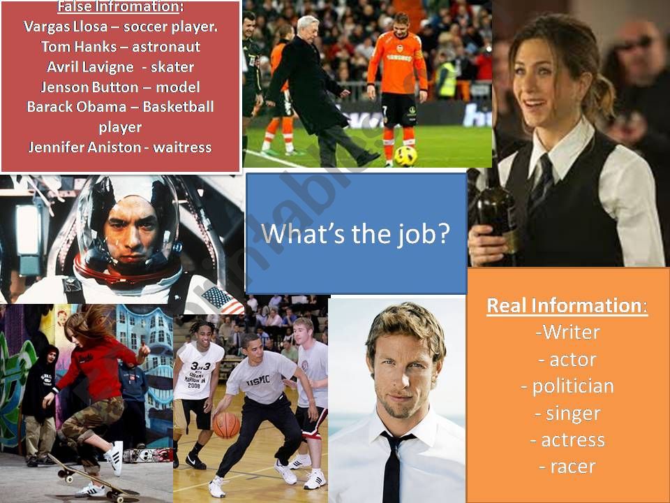 VERB BE NEGATIVE - JOBS powerpoint