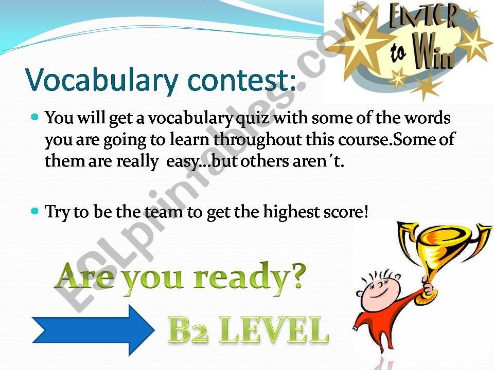 Vocabulary quiz powerpoint