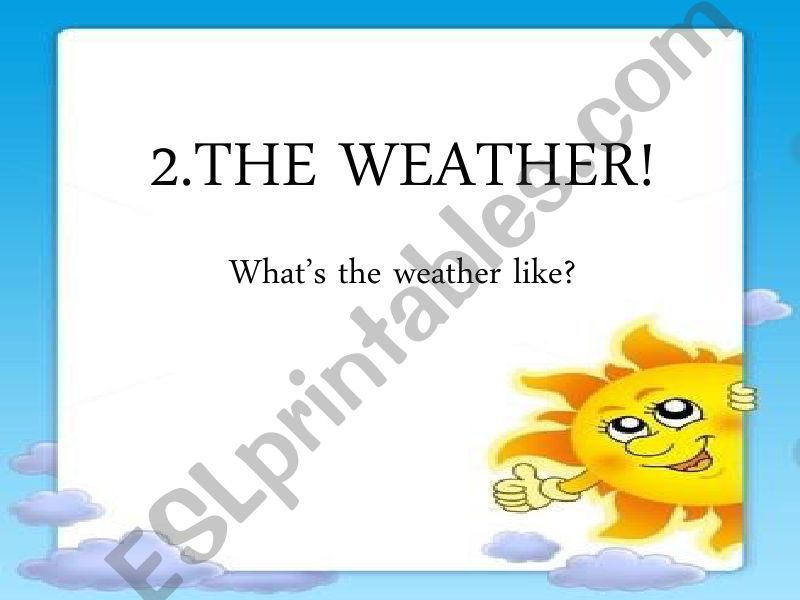 THE WEATHER PT II powerpoint