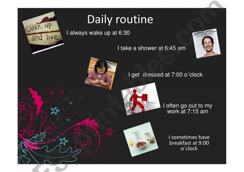 Daily Routine powerpoint