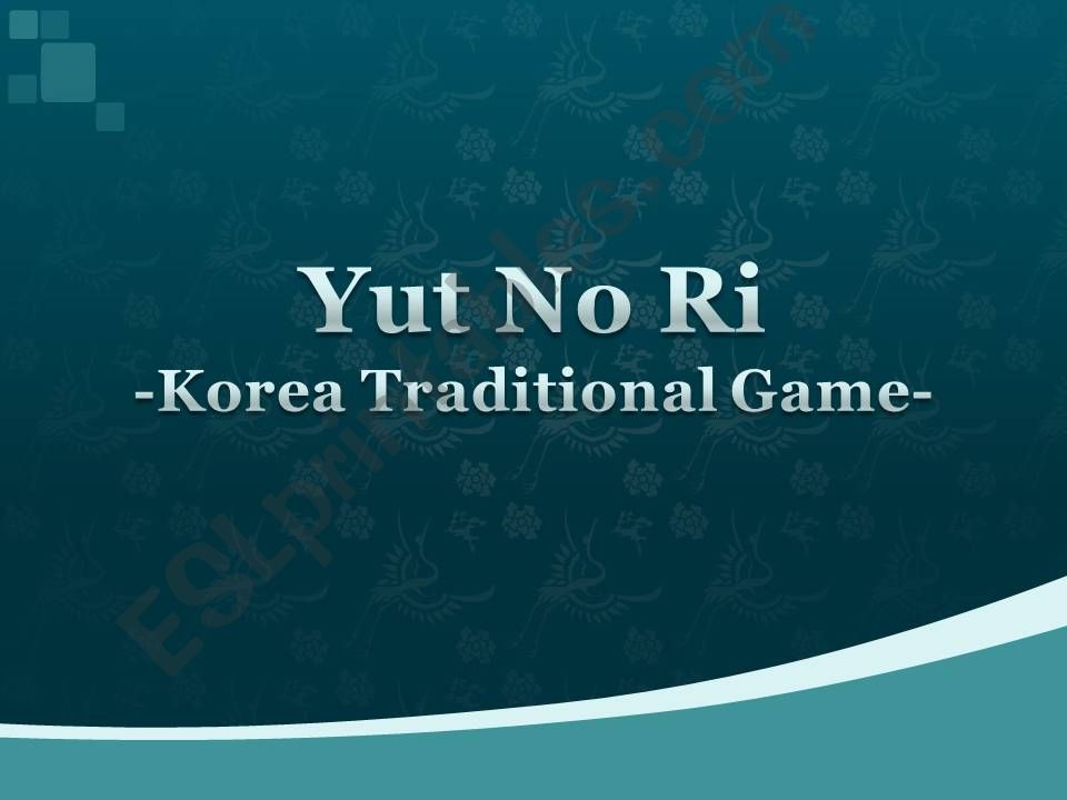 Korean Traditional Game - Yut No Ri