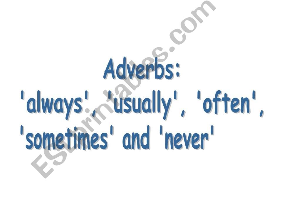 Adverbs of Frequency powerpoint