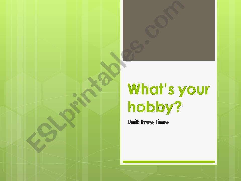 Whats your hobby? powerpoint