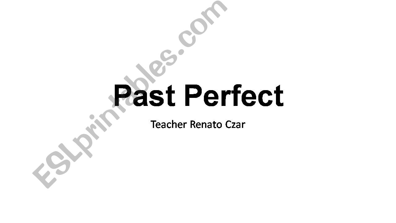 Past Perfect Easy powerpoint