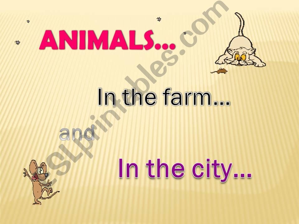 Domestic and wild animals powerpoint