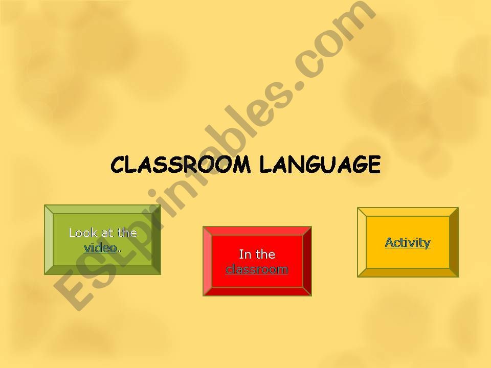 Classroom language powerpoint