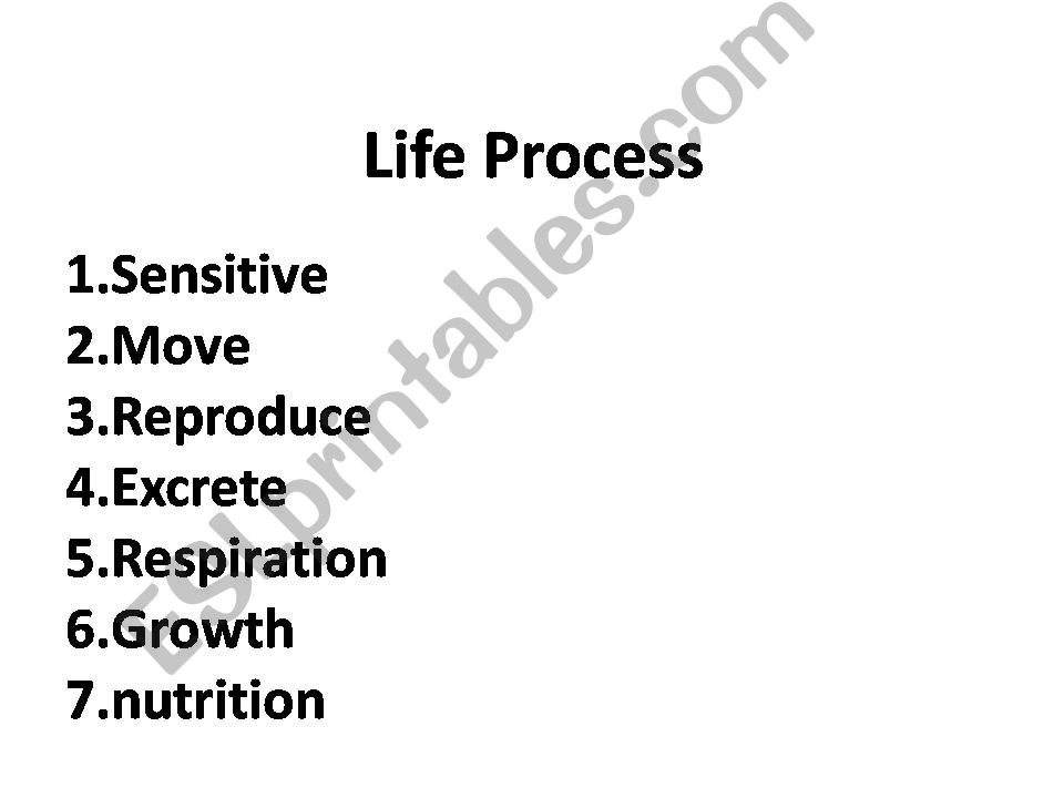 Life Process powerpoint