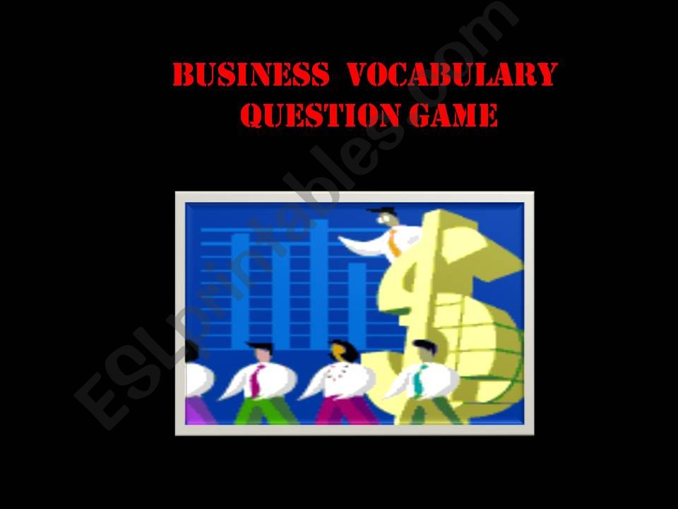 Business Words Game powerpoint