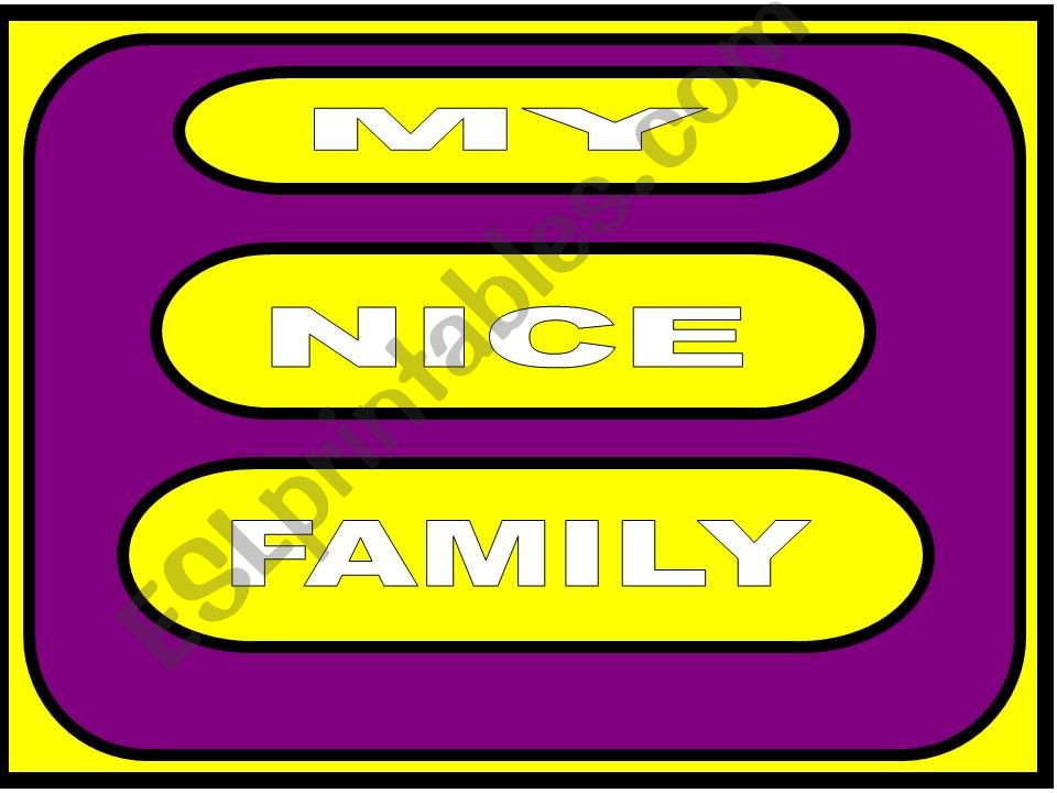 Member of the family  powerpoint