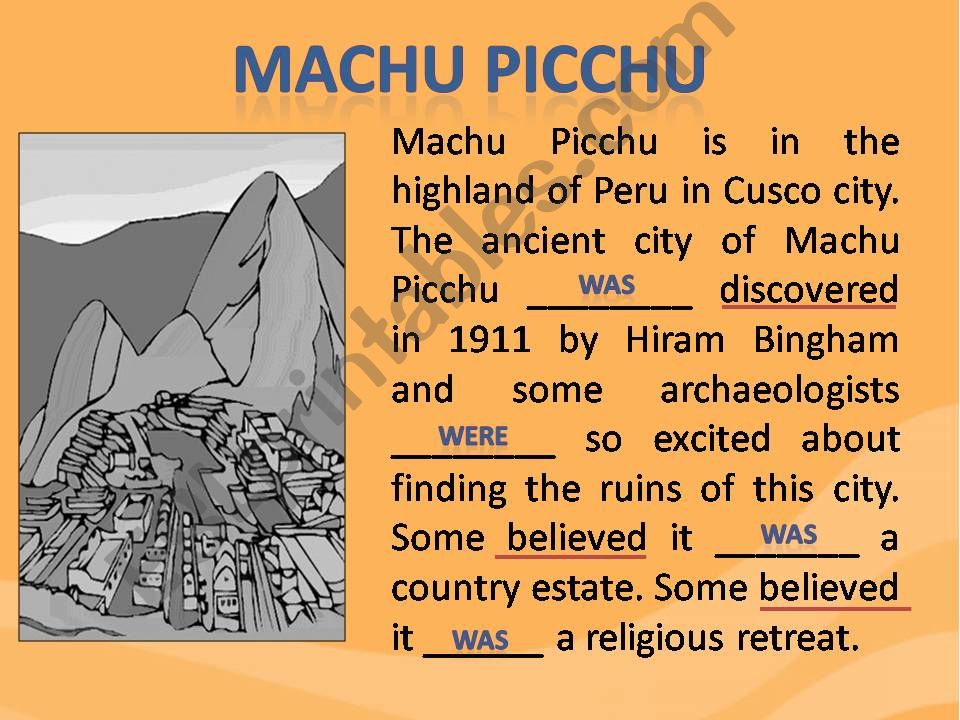 Machu Picchu powerpoint